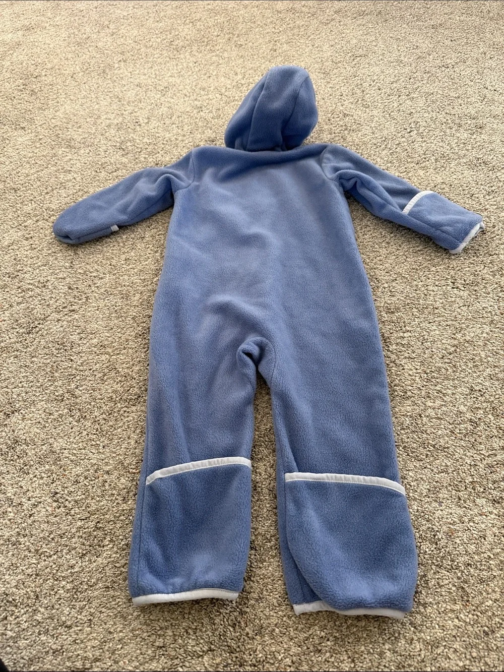 Columbia Tiny Bear Size 18-24 Blue Fleece Snowsuit Bunting